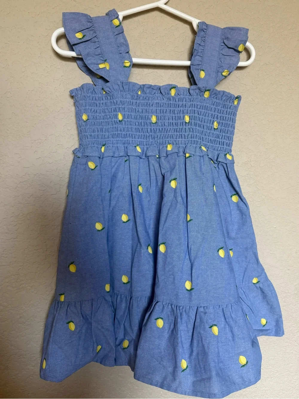 Janie and Jack Dress with Yellow Lemon Print